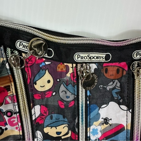 ProSports Purse Bag Colorful Illustrated (TokiDoki inspired) Zippers Adjustable - Picture 11 of 14